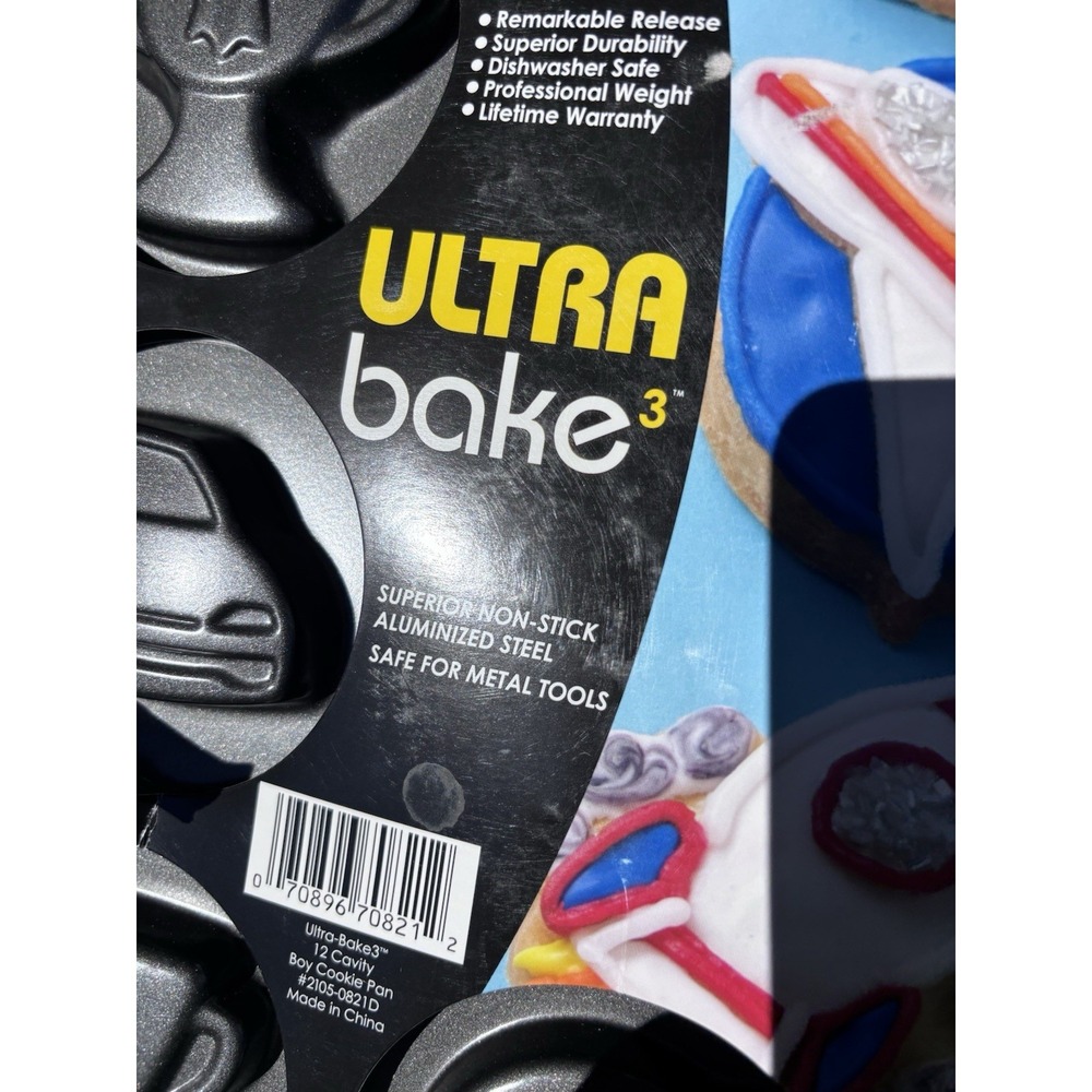 Wilton 12 Cavity Boy Theme Cookie Pan Mold Non-Stick - Brand New - Picture 4 of 5